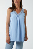 Sage Lace Cami V Neck Top For Women ONE SIZE - Dropwear