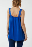 Lace Cami V Neck Top For Women  - Dropwear