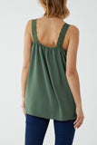 Lace Cami V Neck Top For Women  - Dropwear