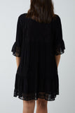 Lace Tiered Smock Dress For Women  - Dropwear