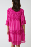 Lace Tiered Smock Dress For Women  - Dropwear
