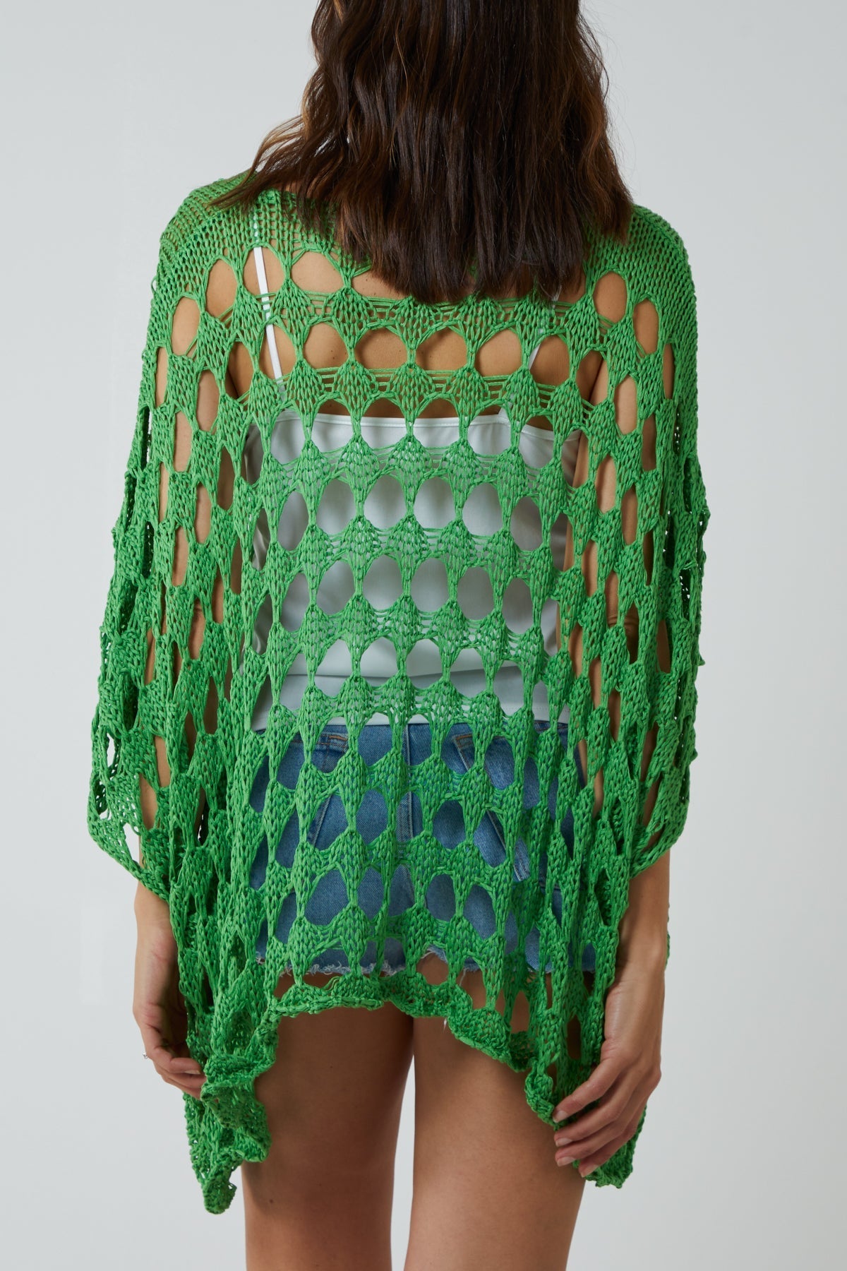 Jade Oversized Diamond Crochet Blouse For Women ONE SIZE - Dropwear
