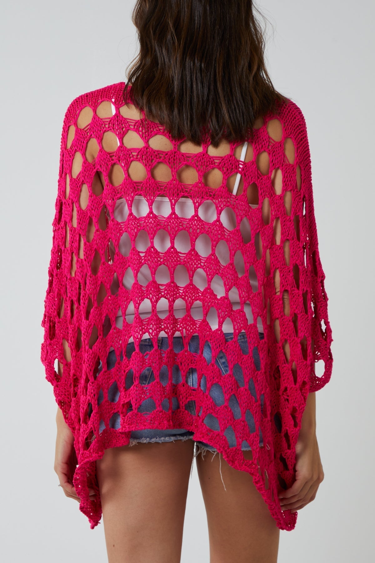 Olive Oversized Diamond Crochet Blouse For Women ONE SIZE - Dropwear