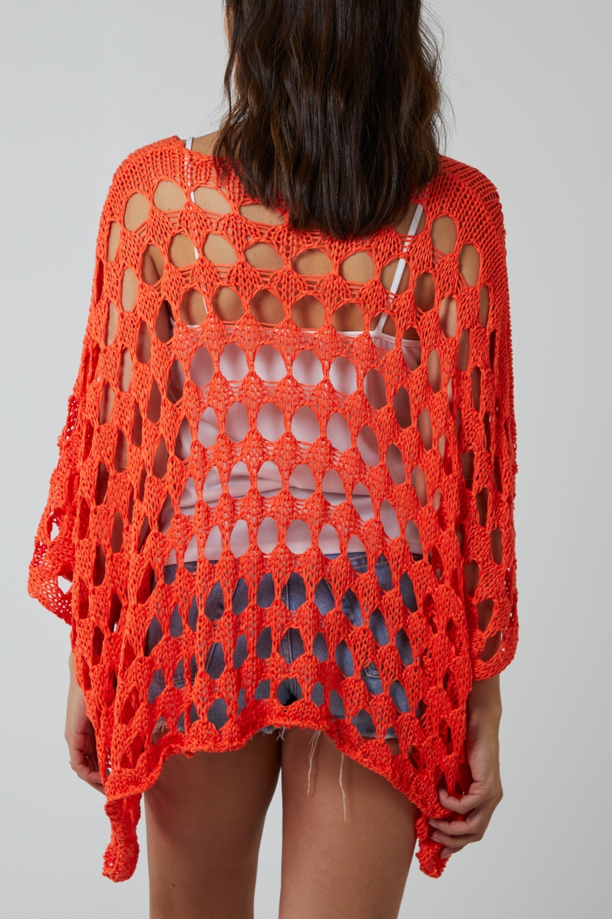 Oversized Diamond Crochet Blouse For Women  - Dropwear
