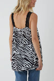 Zebra Lace Cami Vest For Women  - Dropwear