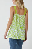Lilac Zebra Lace Cami Vest For Women ONE SIZE - Dropwear