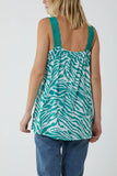 Bubble Gum Pink Zebra Lace Cami Vest For Women ONE SIZE - Dropwear