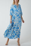Black Swirl Tie Dye Tiered Maxi Dress For Women ONE SIZE - Dropwear