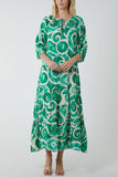 Swirl Tie Dye Tiered Maxi Dress For Women  - Dropwear