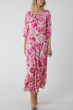 Swirl Tie Dye Tiered Maxi Dress For Women  - Dropwear