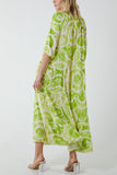 Orange Swirl Tie Dye Tiered Maxi Dress For Women ONE SIZE - Dropwear