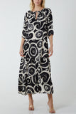 Swirl Tie Dye Tiered Maxi Dress For Women  - Dropwear