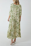 Swirl Tie Dye Tiered Maxi Dress For Women  - Dropwear