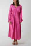 Black V-Neck Elasticated Waist Maxi Dress For Women ONE SIZE - Dropwear