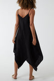 Khaki Hanky Hem Cami Dress For Women ONE SIZE - Dropwear