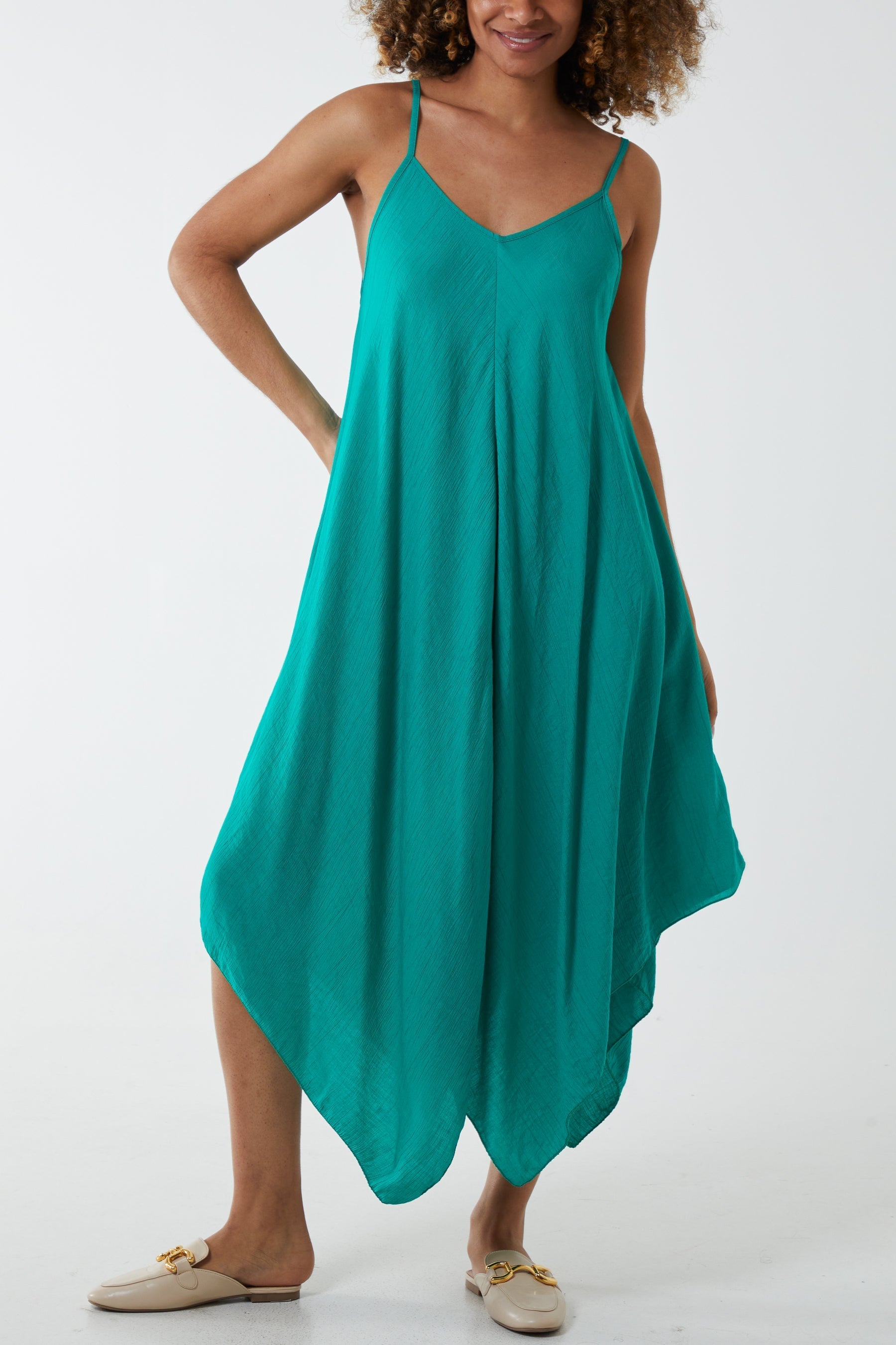 Hanky Hem Cami Dress For Women  - Dropwear