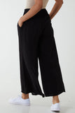Crinkle Shirred Waist Trousers For Women  - Dropwear