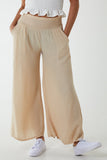 Crinkle Shirred Waist Trousers For Women  - Dropwear