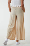 Crinkle Shirred Waist Trousers For Women  - Dropwear