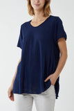 White Round Neck Short Sleeve Cotton T-Shirt For Women ONE SIZE - Dropwear