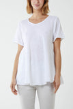 Pink Round Neck Short Sleeve Cotton T-Shirt For Women ONE SIZE - Dropwear