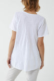 Taupe Round Neck Short Sleeve Cotton T-Shirt For Women ONE SIZE - Dropwear