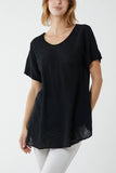 Khaki Round Neck Short Sleeve Cotton T-Shirt For Women ONE SIZE - Dropwear