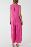 Linen Sleeveless Jumpsuit For Women  - Dropwear
