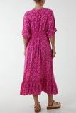 Baroque Floral Tassel Dress For Women  - Dropwear