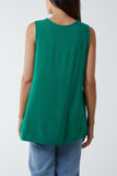 Royal Blue Kiwi Collar Satin Trim Vest For Women ONE SIZE - Dropwear