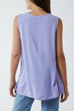 Navy Kiwi Collar Satin Trim Vest For Women ONE SIZE - Dropwear