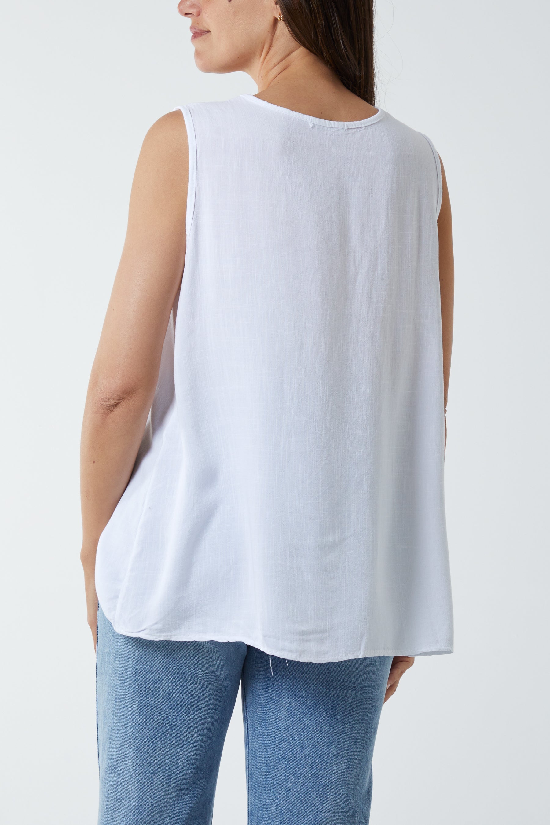 Kiwi Collar Satin Trim Vest For Women  - Dropwear