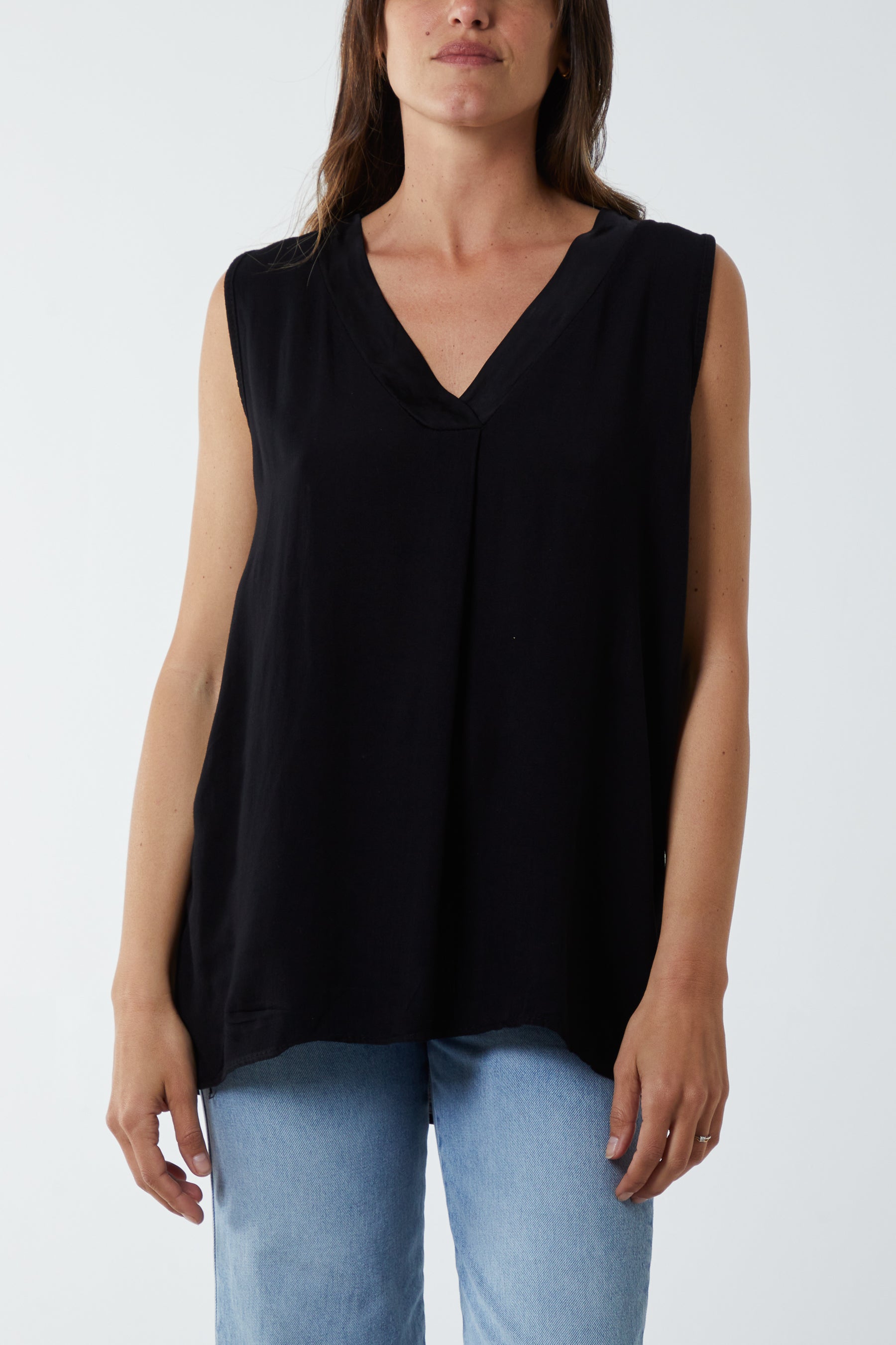 Jade Kiwi Collar Satin Trim Vest For Women ONE SIZE - Dropwear