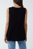 Orange Kiwi Collar Satin Trim Vest For Women ONE SIZE - Dropwear