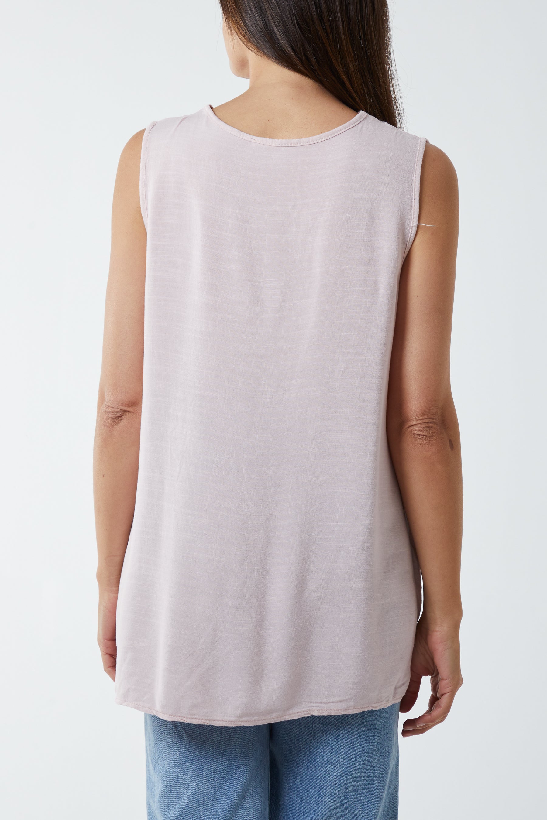 Lilac Kiwi Collar Satin Trim Vest For Women ONE SIZE - Dropwear