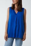 Kiwi Collar Satin Trim Vest For Women  - Dropwear