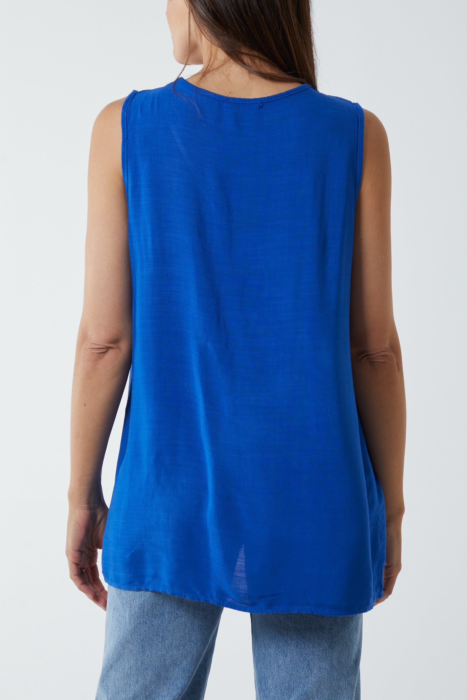 Kiwi Collar Satin Trim Vest For Women  - Dropwear