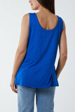 Brown Double Layer Scoop Vest For Women ONE SIZE - Dropwear