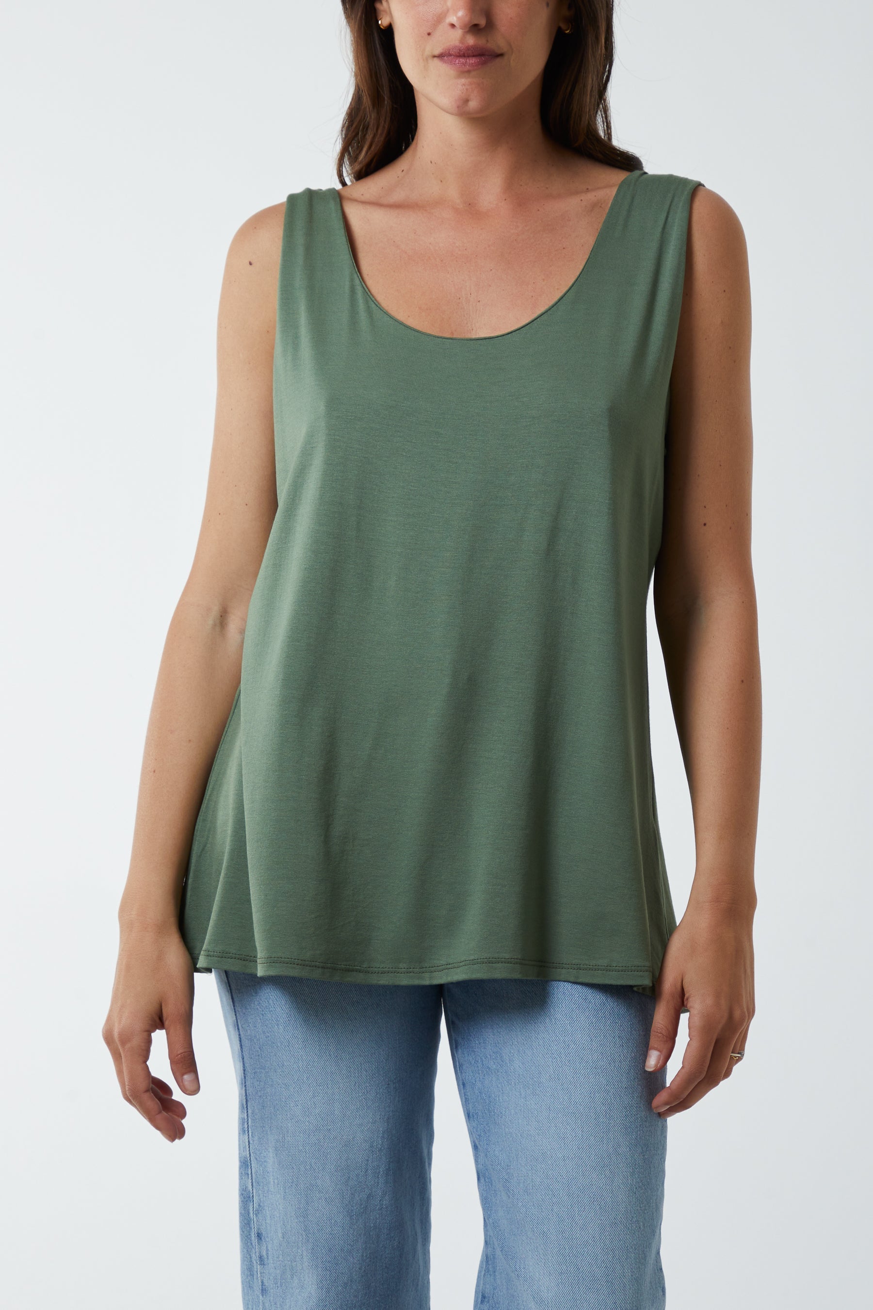 Royal Blue Double Layer Scoop Vest For Women ONE SIZE - Dropwear