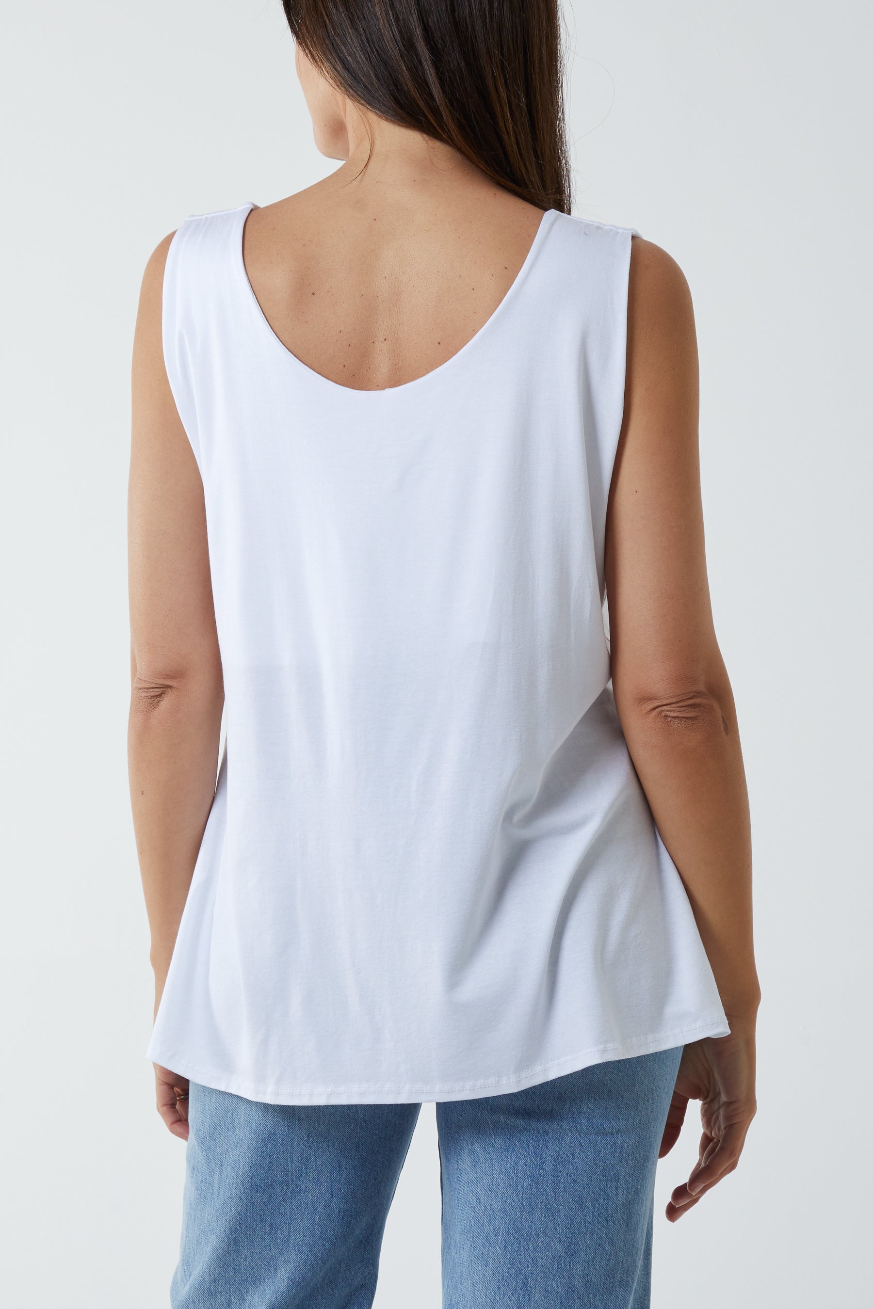 Double Layer Scoop Vest For Women  - Dropwear