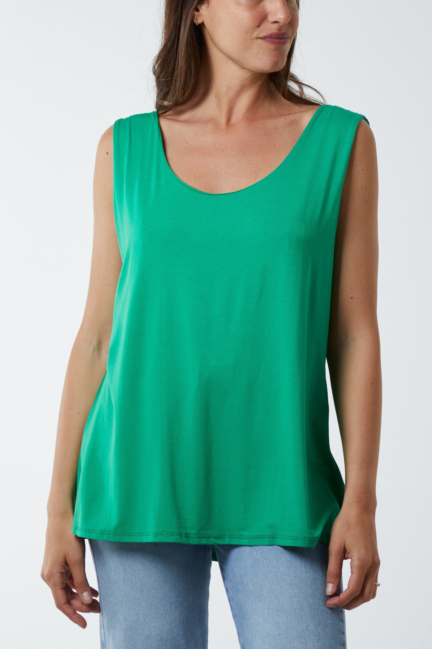 Mocha Double Layer Scoop Vest For Women ONE SIZE - Dropwear