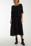 Cami Dress with Crop T Shirt Overlay For Women  - Dropwear