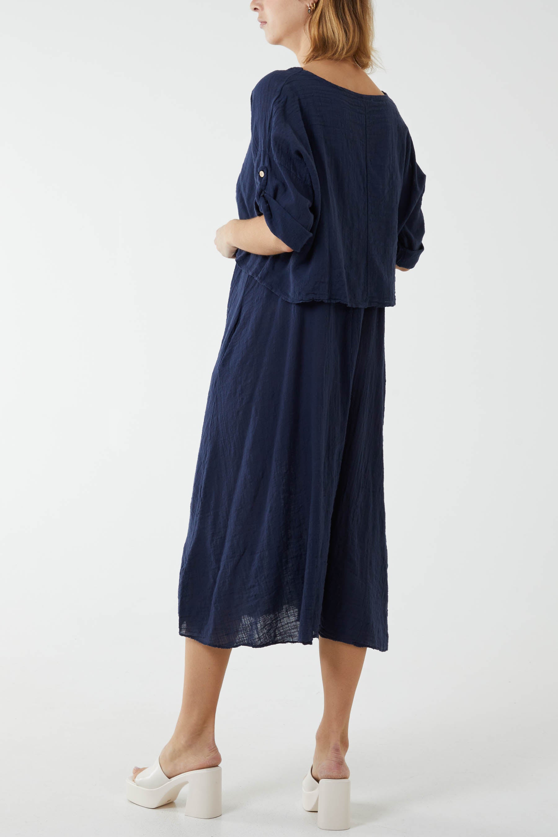 Cami Dress with Crop T Shirt Overlay For Women  - Dropwear
