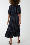 Aztec Print Tassel Midi Dress For Women  - Dropwear