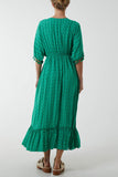 Mosaic Print Tassel Dress For Women  - Dropwear