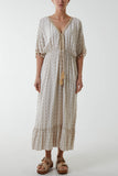 Mosaic Print Tassel Dress For Women  - Dropwear