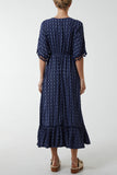 Lime Mosaic Print Tassel Dress For Women ONE SIZE - Dropwear