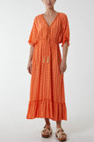Mosaic Print Tassel Dress For Women  - Dropwear
