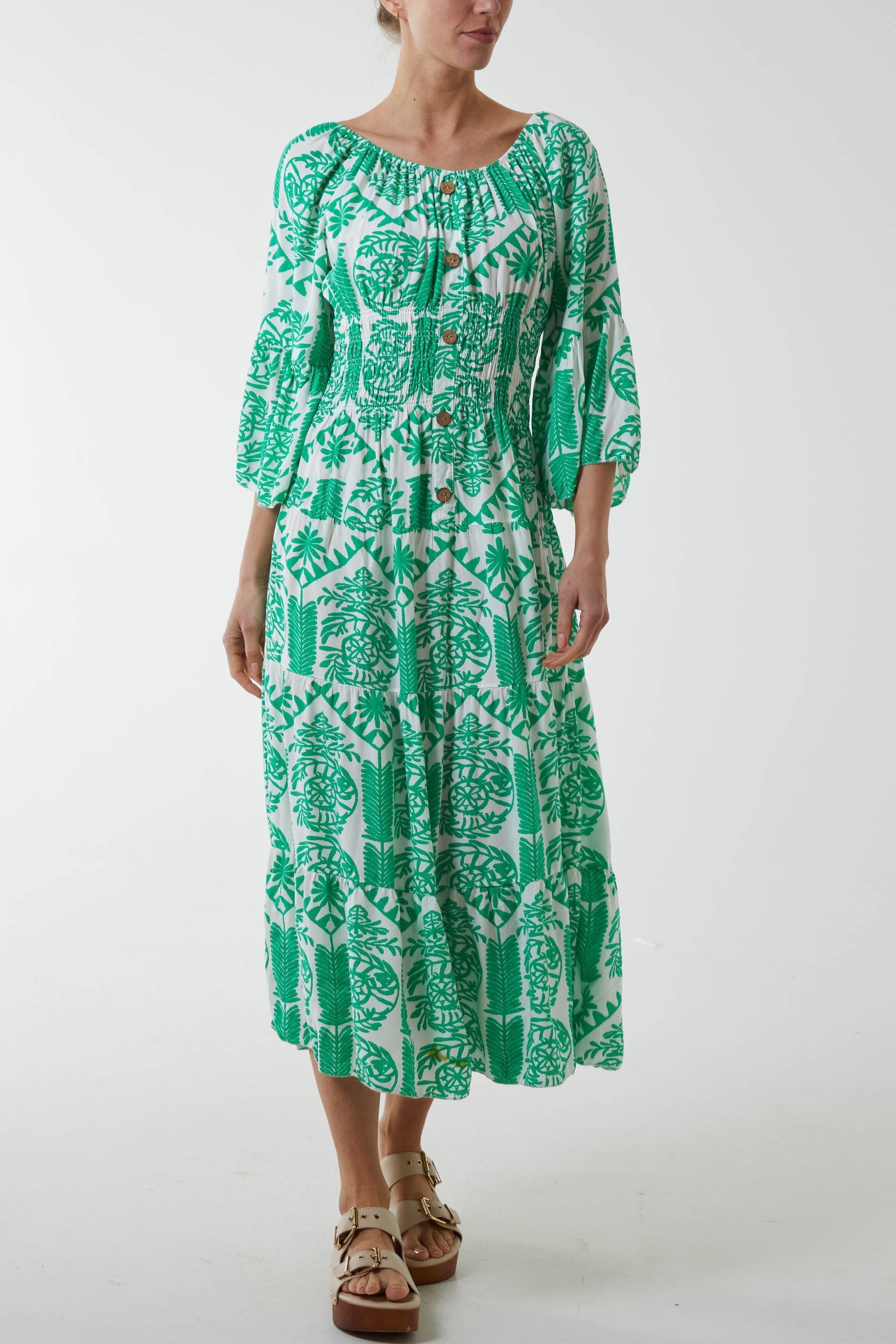 Gypsy Barot Baroque Button Dress For Women  - Dropwear