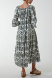 Gypsy Barot Baroque Button Dress For Women  - Dropwear